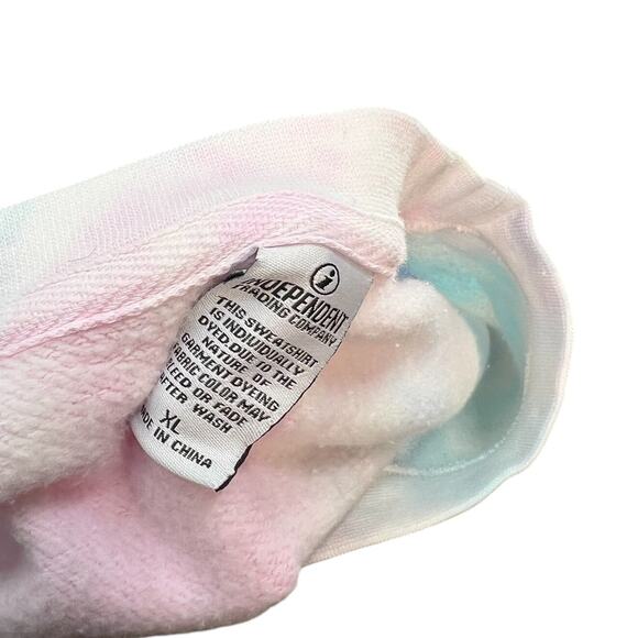 The Lumineers Brightside Roadside Motel Crewneck Sweatshirt Tie Dye Pink Blue XL - Picture 10 of 11